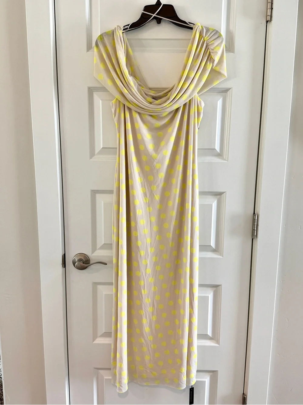 NWT AFRM McCall Sun Dot Mesh Off-The-Shoulder Maxi Dress Plus Size 3X